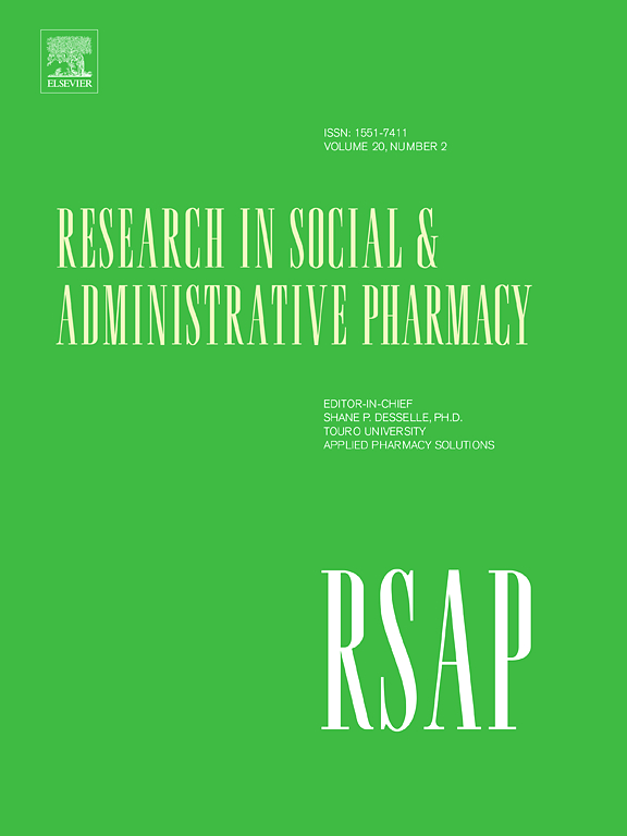 Go to journal home page - Research in Social and Administrative Pharmacy